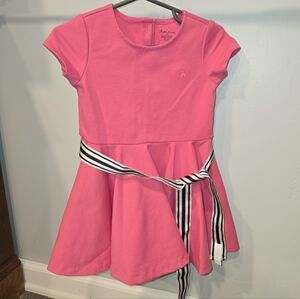 Ralph Lauren Pink Dress with Black and White Belt